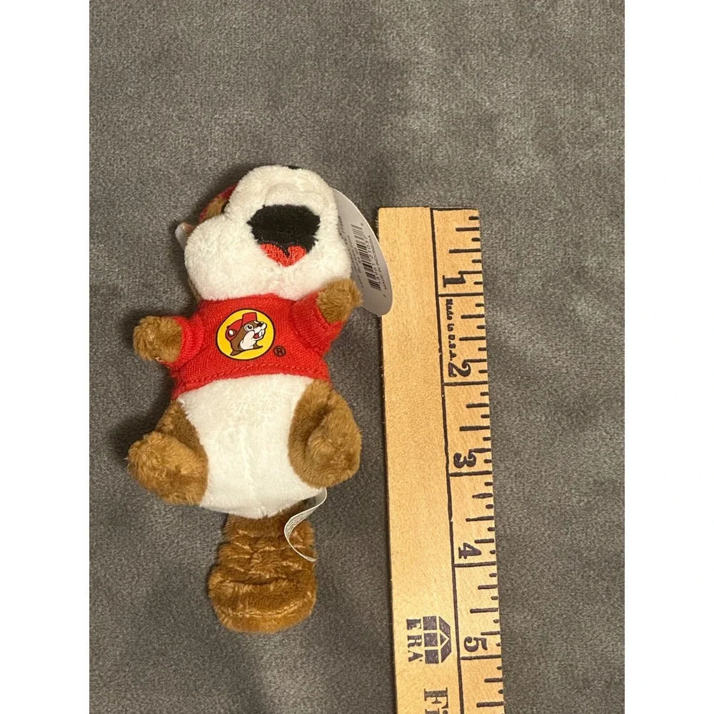 Buc-ee's Beaver Plush Keychain Red Hat and Shirt Texas Souvenir 5 Inch NWT